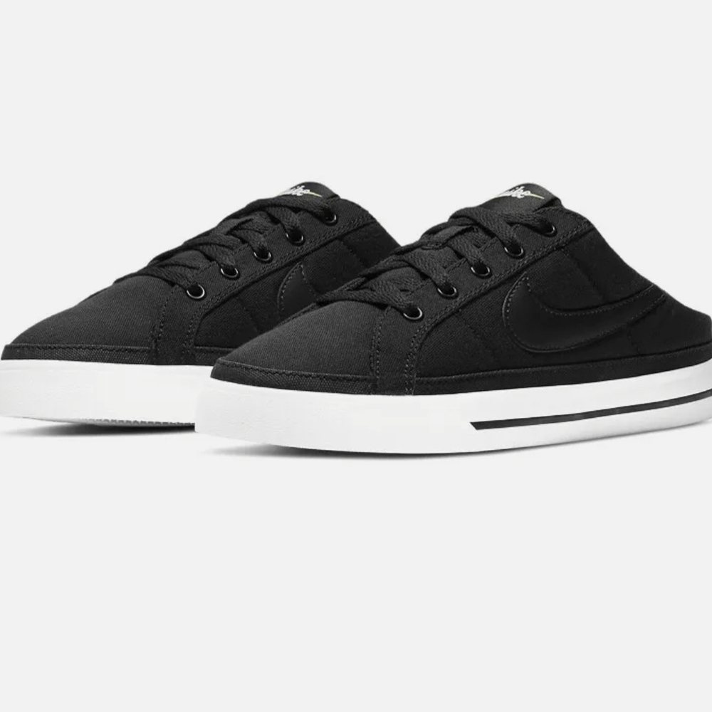 Women's Nike Court Legacy Mule Shoes, black, size 8
